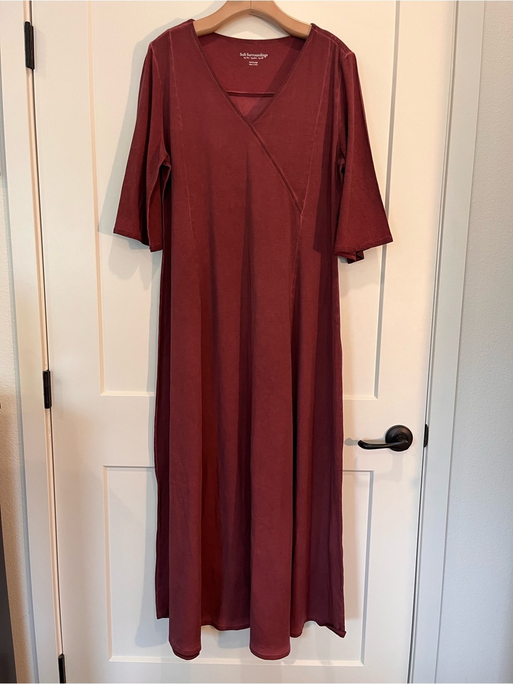 Soft Surroundings Wine Red Maxi Dress